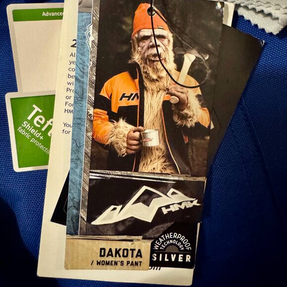 Women's HMK Dakota Snowmobile Snow Pants Size Small Blue - Picture 5 of 5